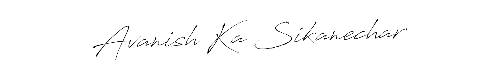 The best way (Antro_Vectra) to make a short signature is to pick only two or three words in your name. The name Avanish Ka Sikanechar include a total of six letters. For converting this name. Avanish Ka Sikanechar signature style 6 images and pictures png