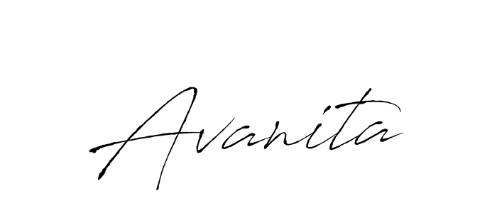 Use a signature maker to create a handwritten signature online. With this signature software, you can design (Antro_Vectra) your own signature for name Avanita. Avanita signature style 6 images and pictures png