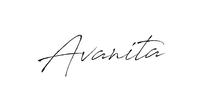 Use a signature maker to create a handwritten signature online. With this signature software, you can design (Antro_Vectra) your own signature for name Avanita. Avanita signature style 6 images and pictures png