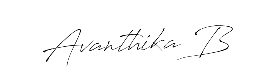 How to make Avanthika B signature? Antro_Vectra is a professional autograph style. Create handwritten signature for Avanthika B name. Avanthika B signature style 6 images and pictures png