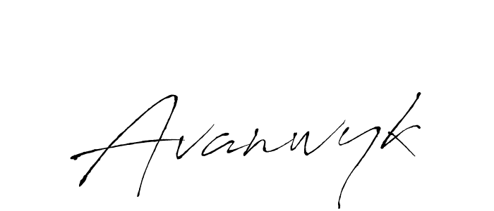 Make a beautiful signature design for name Avanwyk. With this signature (Antro_Vectra) style, you can create a handwritten signature for free. Avanwyk signature style 6 images and pictures png