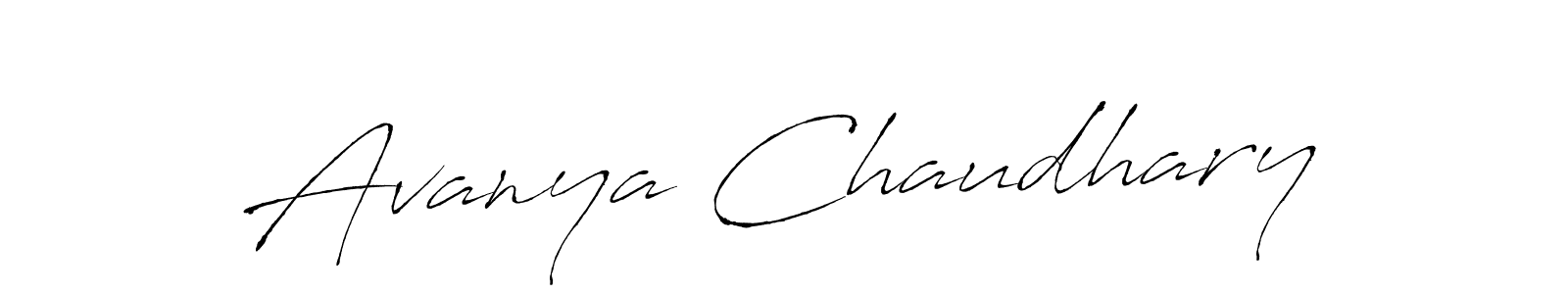 Create a beautiful signature design for name Avanya Chaudhary. With this signature (Antro_Vectra) fonts, you can make a handwritten signature for free. Avanya Chaudhary signature style 6 images and pictures png