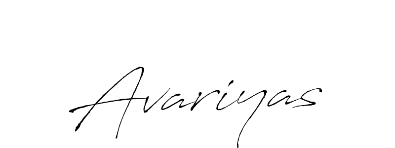 Design your own signature with our free online signature maker. With this signature software, you can create a handwritten (Antro_Vectra) signature for name Avariyas. Avariyas signature style 6 images and pictures png