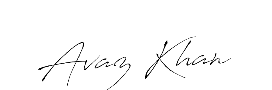 Make a beautiful signature design for name Avaz Khan. With this signature (Antro_Vectra) style, you can create a handwritten signature for free. Avaz Khan signature style 6 images and pictures png