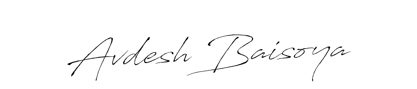 Avdesh Baisoya stylish signature style. Best Handwritten Sign (Antro_Vectra) for my name. Handwritten Signature Collection Ideas for my name Avdesh Baisoya. Avdesh Baisoya signature style 6 images and pictures png