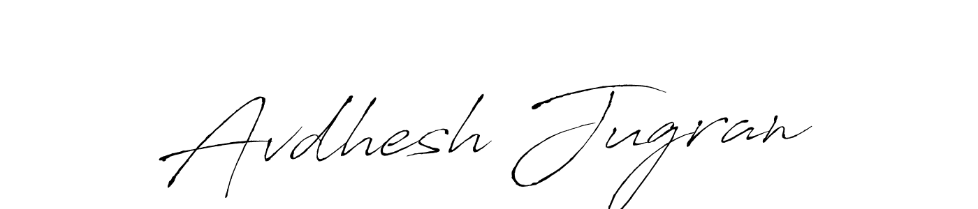 Make a beautiful signature design for name Avdhesh Jugran. With this signature (Antro_Vectra) style, you can create a handwritten signature for free. Avdhesh Jugran signature style 6 images and pictures png