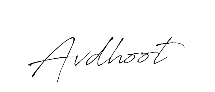 Design your own signature with our free online signature maker. With this signature software, you can create a handwritten (Antro_Vectra) signature for name Avdhoot. Avdhoot signature style 6 images and pictures png