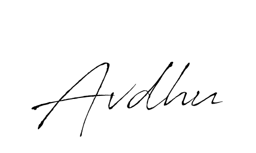 Design your own signature with our free online signature maker. With this signature software, you can create a handwritten (Antro_Vectra) signature for name Avdhu. Avdhu signature style 6 images and pictures png
