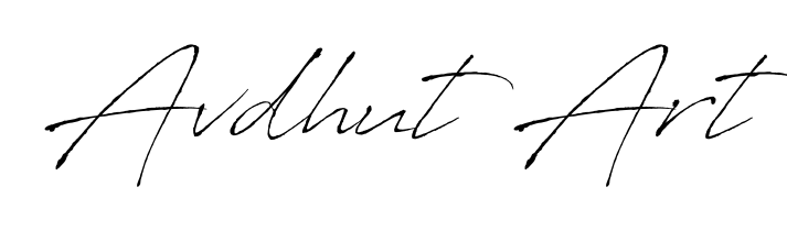 A dynamic signature style for Avdhut Art using Antro_Vectra script. Designed to look authentic, handwritten, and professional. Avdhut Art signature style 6 images and pictures png