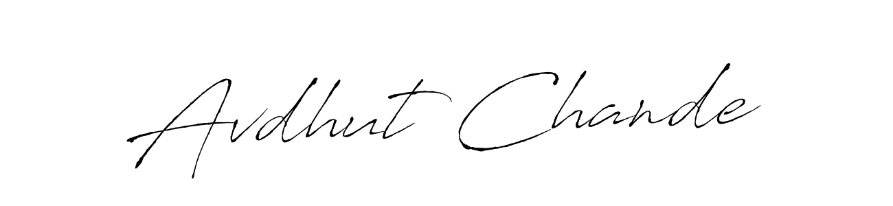 Avdhut Chande stylish signature style. Best Handwritten Sign (Antro_Vectra) for my name. Handwritten Signature Collection Ideas for my name Avdhut Chande. Avdhut Chande signature style 6 images and pictures png