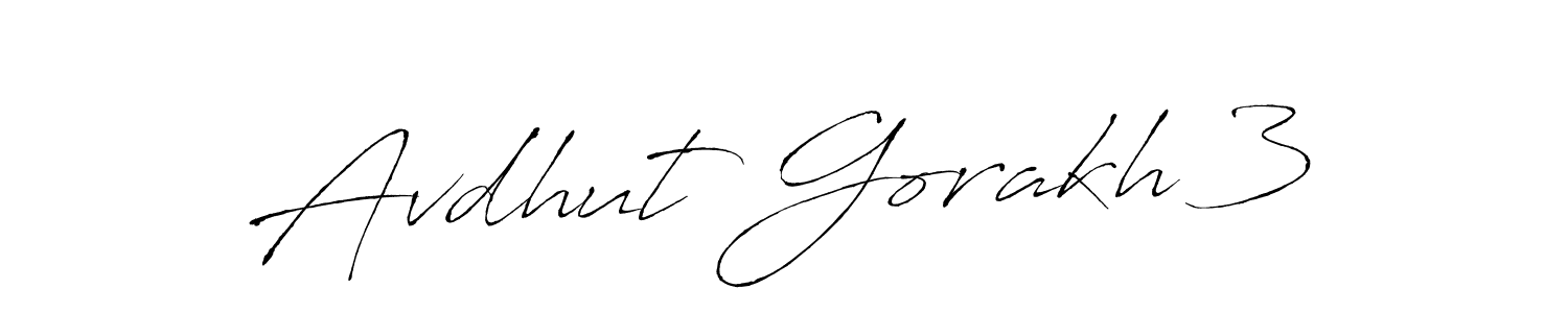 How to make Avdhut Gorakh 3 signature? Antro_Vectra is a professional autograph style. Create handwritten signature for Avdhut Gorakh 3 name. Avdhut Gorakh 3 signature style 6 images and pictures png