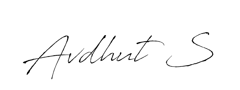 You can use this online signature creator to create a handwritten signature for the name Avdhut S. This is the best online autograph maker. Avdhut S signature style 6 images and pictures png