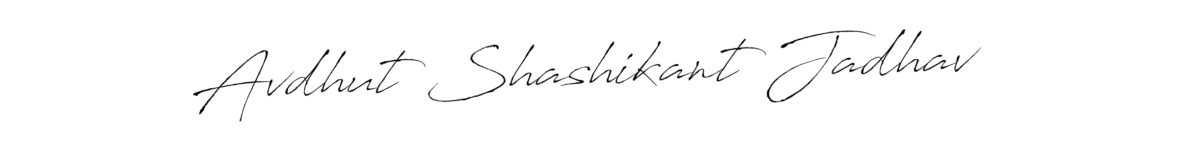 How to make Avdhut Shashikant Jadhav signature? Antro_Vectra is a professional autograph style. Create handwritten signature for Avdhut Shashikant Jadhav name. Avdhut Shashikant Jadhav signature style 6 images and pictures png