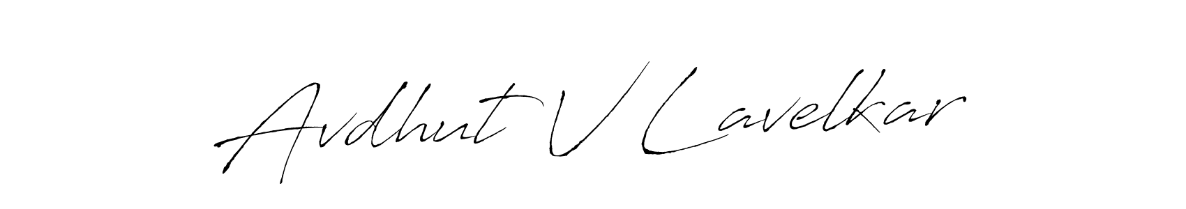 Make a beautiful signature design for name Avdhut V Lavelkar. With this signature (Antro_Vectra) style, you can create a handwritten signature for free. Avdhut V Lavelkar signature style 6 images and pictures png