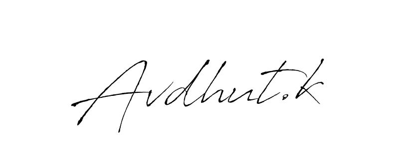 Use a signature maker to create a handwritten signature online. With this signature software, you can design (Antro_Vectra) your own signature for name Avdhut.k. Avdhut.k signature style 6 images and pictures png