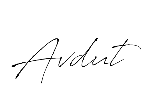 Make a beautiful signature design for name Avdut. With this signature (Antro_Vectra) style, you can create a handwritten signature for free. Avdut signature style 6 images and pictures png