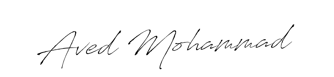 Aved Mohammad stylish signature style. Best Handwritten Sign (Antro_Vectra) for my name. Handwritten Signature Collection Ideas for my name Aved Mohammad. Aved Mohammad signature style 6 images and pictures png