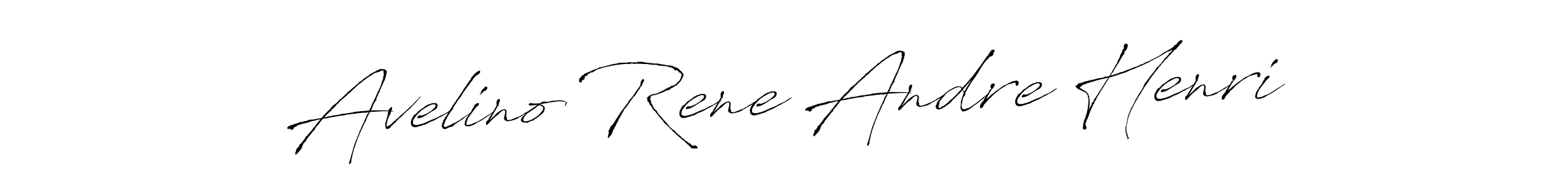 Make a beautiful signature design for name Avelino Rene Andre Henri. With this signature (Antro_Vectra) style, you can create a handwritten signature for free. Avelino Rene Andre Henri signature style 6 images and pictures png