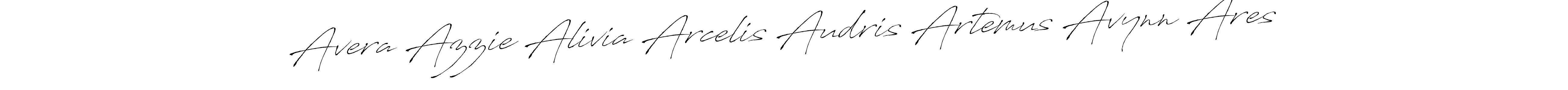 Design your own signature with our free online signature maker. With this signature software, you can create a handwritten (Antro_Vectra) signature for name Avera Azzie Alivia Arcelis Audris Artemus Avynn Ares. Avera Azzie Alivia Arcelis Audris Artemus Avynn Ares signature style 6 images and pictures png