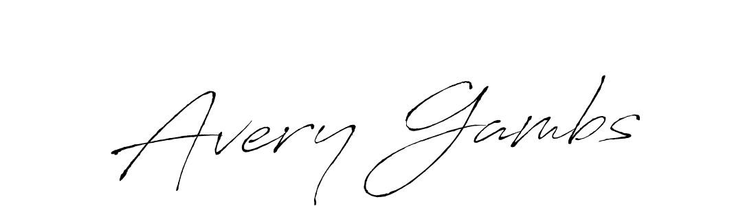 Avery Gambs stylish signature style. Best Handwritten Sign (Antro_Vectra) for my name. Handwritten Signature Collection Ideas for my name Avery Gambs. Avery Gambs signature style 6 images and pictures png