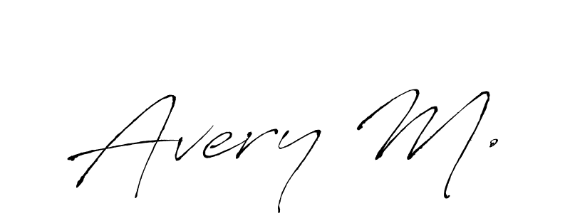 if you are searching for the best signature style for your name Avery M.. so please give up your signature search. here we have designed multiple signature styles  using Antro_Vectra. Avery M. signature style 6 images and pictures png