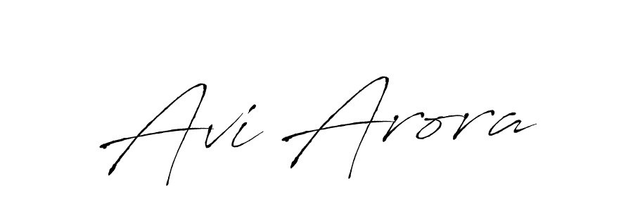 How to make Avi Arora name signature. Use Antro_Vectra style for creating short signs online. This is the latest handwritten sign. Avi Arora signature style 6 images and pictures png