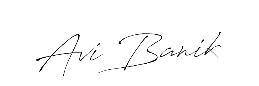 Make a beautiful signature design for name Avi Banik. With this signature (Antro_Vectra) style, you can create a handwritten signature for free. Avi Banik signature style 6 images and pictures png