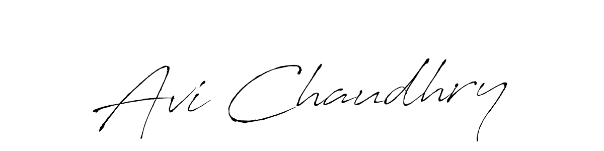 Create a beautiful signature design for name Avi Chaudhry. With this signature (Antro_Vectra) fonts, you can make a handwritten signature for free. Avi Chaudhry signature style 6 images and pictures png