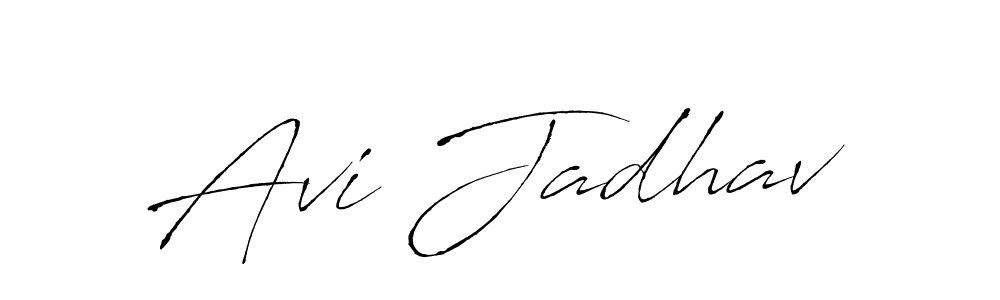 Make a beautiful signature design for name Avi Jadhav. With this signature (Antro_Vectra) style, you can create a handwritten signature for free. Avi Jadhav signature style 6 images and pictures png