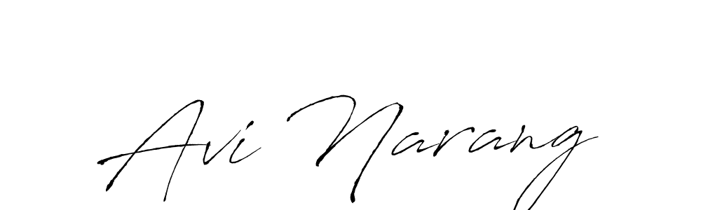 How to make Avi Narang name signature. Use Antro_Vectra style for creating short signs online. This is the latest handwritten sign. Avi Narang signature style 6 images and pictures png