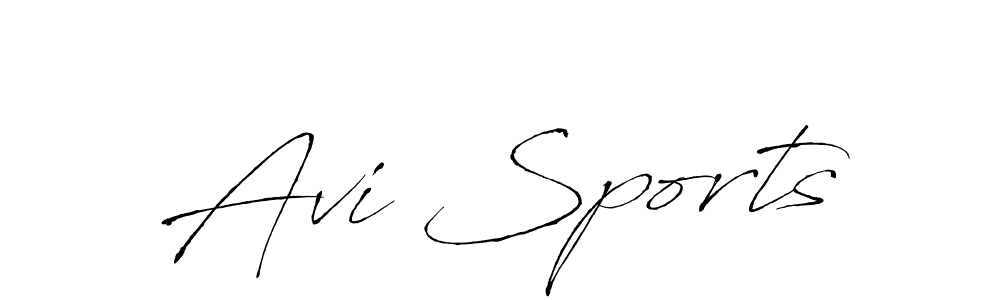 Design your own signature with our free online signature maker. With this signature software, you can create a handwritten (Antro_Vectra) signature for name Avi Sports. Avi Sports signature style 6 images and pictures png
