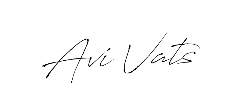 How to make Avi Vats name signature. Use Antro_Vectra style for creating short signs online. This is the latest handwritten sign. Avi Vats signature style 6 images and pictures png