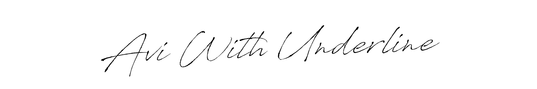 Make a beautiful signature design for name Avi With Underline. Use this online signature maker to create a handwritten signature for free. Avi With Underline signature style 6 images and pictures png