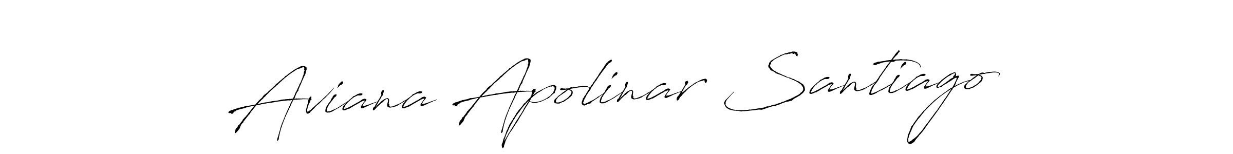 Aviana Apolinar Santiago stylish signature style. Best Handwritten Sign (Antro_Vectra) for my name. Handwritten Signature Collection Ideas for my name Aviana Apolinar Santiago. Aviana Apolinar Santiago signature style 6 images and pictures png