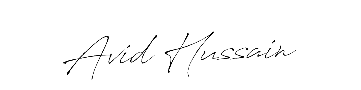 Make a beautiful signature design for name Avid Hussain. Use this online signature maker to create a handwritten signature for free. Avid Hussain signature style 6 images and pictures png