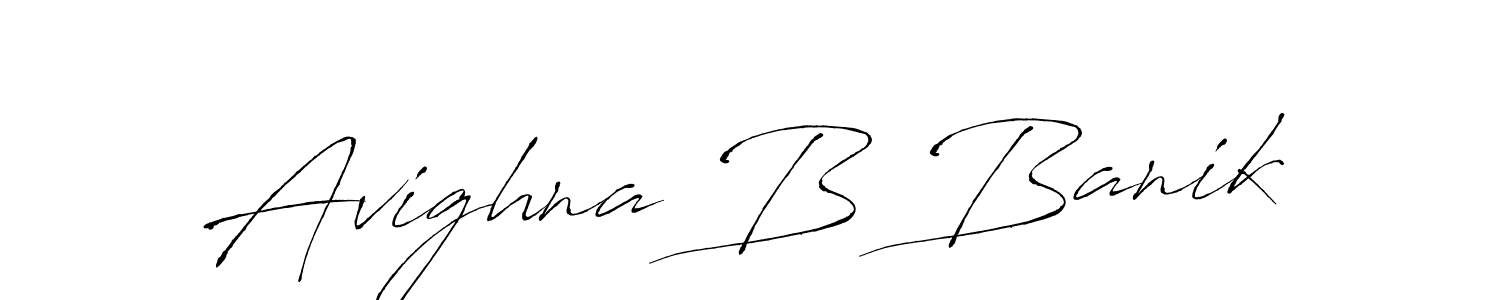 How to make Avighna B Banik signature? Antro_Vectra is a professional autograph style. Create handwritten signature for Avighna B Banik name. Avighna B Banik signature style 6 images and pictures png