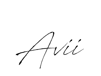 Design your own signature with our free online signature maker. With this signature software, you can create a handwritten (Antro_Vectra) signature for name Avii. Avii signature style 6 images and pictures png