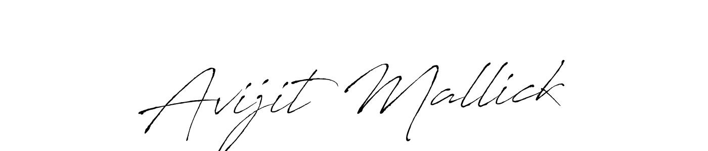 How to make Avijit Mallick name signature. Use Antro_Vectra style for creating short signs online. This is the latest handwritten sign. Avijit Mallick signature style 6 images and pictures png