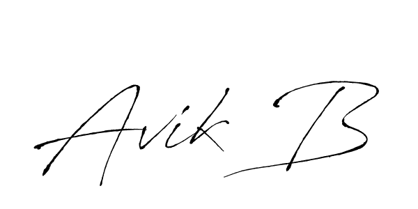 The best way (Antro_Vectra) to make a short signature is to pick only two or three words in your name. The name Avik B include a total of six letters. For converting this name. Avik B signature style 6 images and pictures png