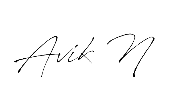 if you are searching for the best signature style for your name Avik N. so please give up your signature search. here we have designed multiple signature styles  using Antro_Vectra. Avik N signature style 6 images and pictures png