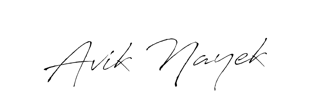 Create a beautiful signature design for name Avik Nayek. With this signature (Antro_Vectra) fonts, you can make a handwritten signature for free. Avik Nayek signature style 6 images and pictures png