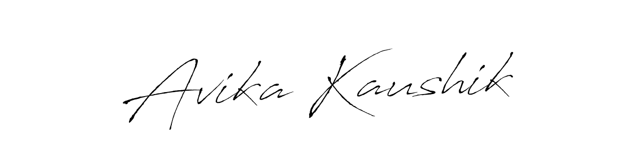 Avika Kaushik stylish signature style. Best Handwritten Sign (Antro_Vectra) for my name. Handwritten Signature Collection Ideas for my name Avika Kaushik. Avika Kaushik signature style 6 images and pictures png