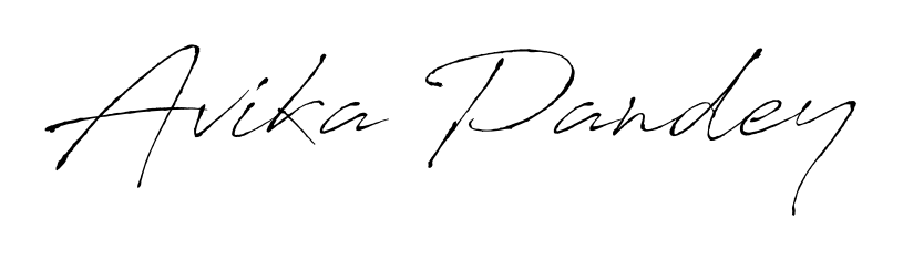 The Antro_Vectra font transforms the name Avika Pandey into an executive sign with sharp precision and distinguished character. Avika Pandey signature style 6 images and pictures png