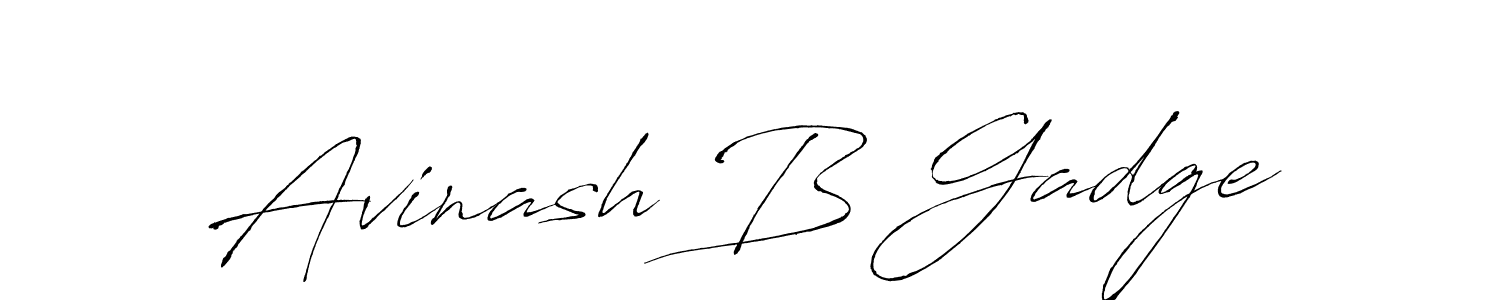 How to make Avinash B Gadge name signature. Use Antro_Vectra style for creating short signs online. This is the latest handwritten sign. Avinash B Gadge signature style 6 images and pictures png