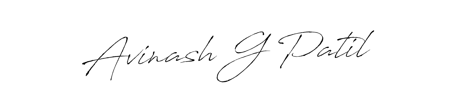 How to make Avinash G Patil name signature. Use Antro_Vectra style for creating short signs online. This is the latest handwritten sign. Avinash G Patil signature style 6 images and pictures png