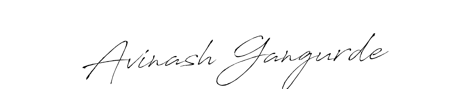 Create a beautiful signature design for name Avinash Gangurde. With this signature (Antro_Vectra) fonts, you can make a handwritten signature for free. Avinash Gangurde signature style 6 images and pictures png