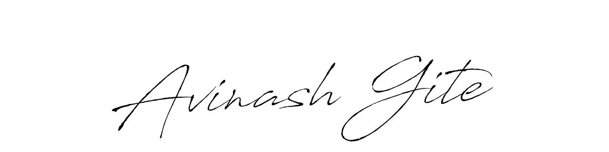 Avinash Gite stylish signature style. Best Handwritten Sign (Antro_Vectra) for my name. Handwritten Signature Collection Ideas for my name Avinash Gite. Avinash Gite signature style 6 images and pictures png