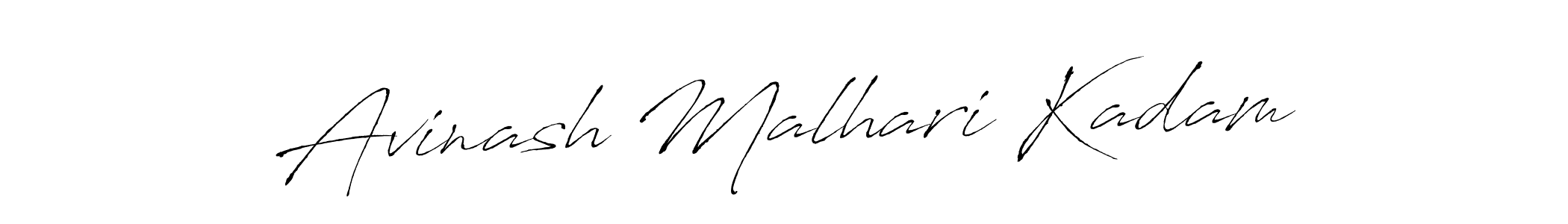 How to make Avinash Malhari Kadam name signature. Use Antro_Vectra style for creating short signs online. This is the latest handwritten sign. Avinash Malhari Kadam signature style 6 images and pictures png