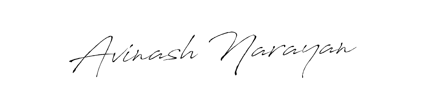Make a beautiful signature design for name Avinash Narayan. With this signature (Antro_Vectra) style, you can create a handwritten signature for free. Avinash Narayan signature style 6 images and pictures png