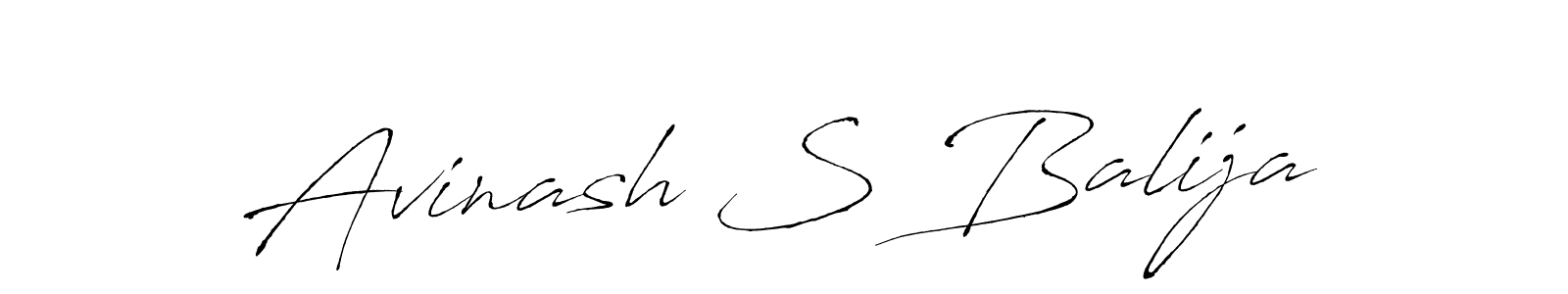 Make a beautiful signature design for name Avinash S Balija. With this signature (Antro_Vectra) style, you can create a handwritten signature for free. Avinash S Balija signature style 6 images and pictures png